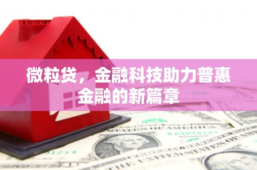 铁山微粒贷，金融科技助力普惠金融的新篇章