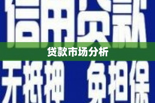 铁山贷款市场分析
