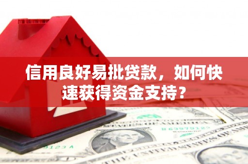 铁山信用良好易批贷款，如何快速获得资金支持？