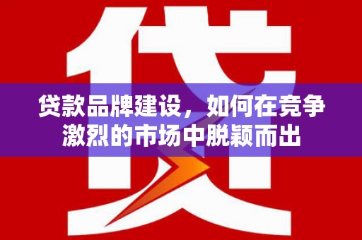 铁山贷款品牌建设，如何在竞争激烈的市场中脱颖而出