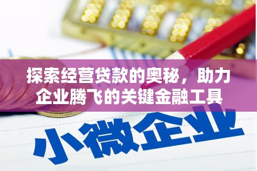 铁山探索经营贷款的奥秘，助力企业腾飞的关键金融工具