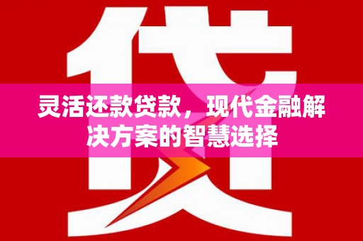 铁山灵活还款贷款，现代金融解决方案的智慧选择