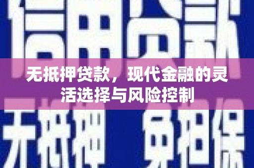 铁山无抵押贷款，现代金融的灵活选择与风险控制