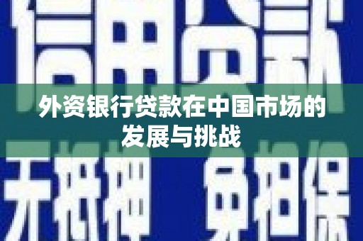 铁山外资银行贷款在中国市场的发展与挑战