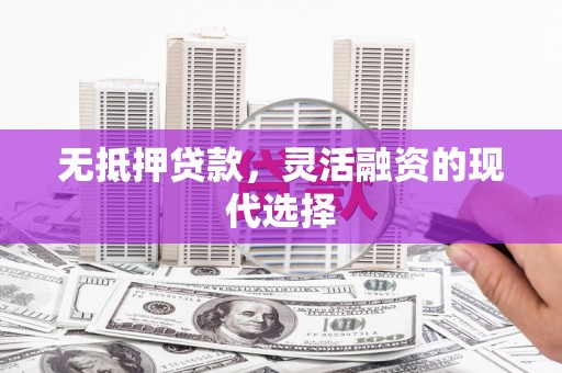 铁山无抵押贷款，灵活融资的现代选择