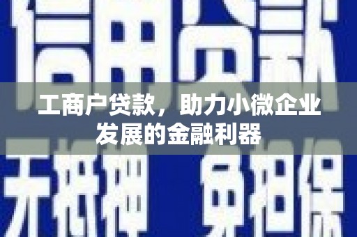 铁山工商户贷款，助力小微企业发展的金融利器