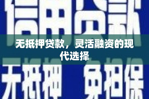 铁山无抵押贷款，灵活融资的现代选择