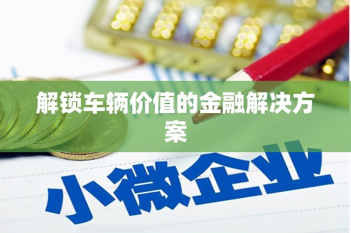 铁山解锁车辆价值的金融解决方案