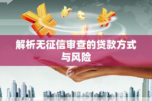 铁山解析无征信审查的贷款方式与风险